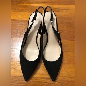 Marc Fisher size 10 slingback suede black heels